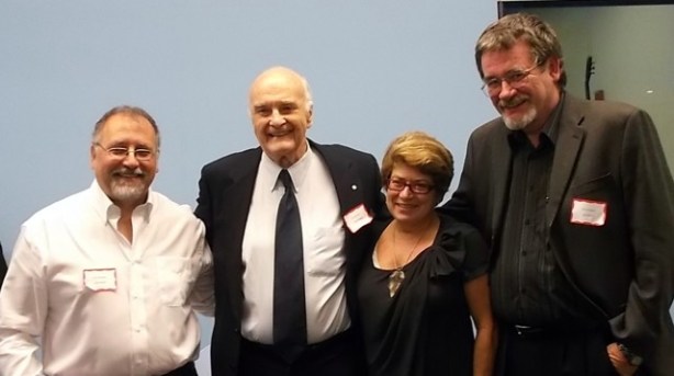 Panelists (l-r): Darrell Rankin, Howard Pawley, Judy W,, Paul Graham. Photo: Maggi Robinson